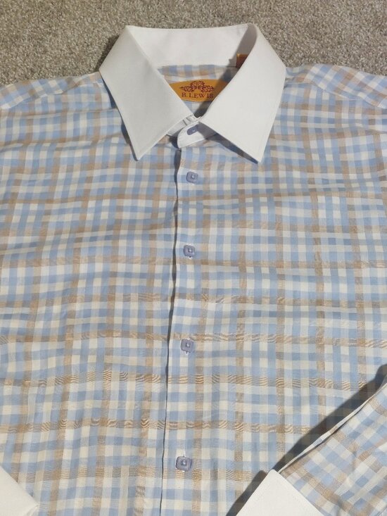 R. Lewis Other - R. Lewis Contemporary fit LS button down shirt French cuff Size 18-34/35